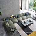 Lindos muebles de sofá de cuero moderno combinado para el hogar